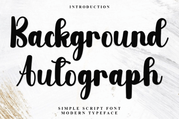 Background Autograph: A Handwritten Font for Creative Projects