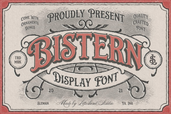 Bistern: A Victorian Display Font for Modern Branding