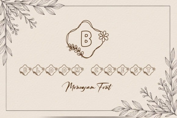 Bloom Crest Monogram: Floral Elegance for Modern Branding