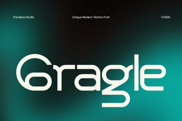 Gragle: A Modern Techno Display Font for Digital Creators