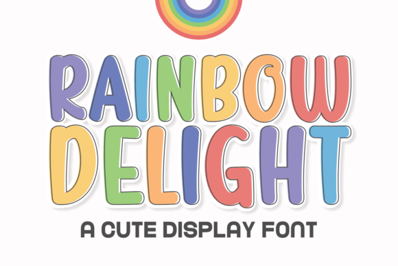 Rainbow Delight: A Handwritten Font Bursting with Whimsy