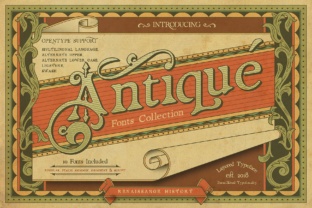 Renaissance Garden: Artistic Typography for Vintage Design